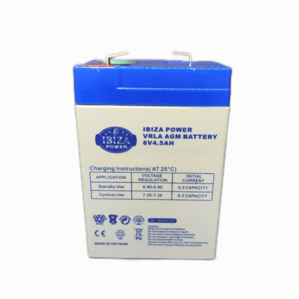 باتری UPS 6 ولت 4.5  ایبیزا مدل 6v4.5AH