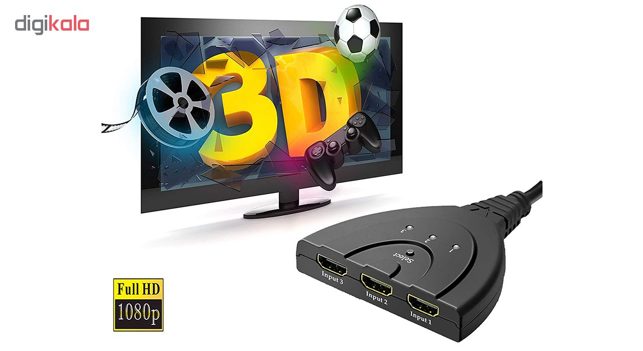 سوییچ 3 به 1 HDMI مدل 3D-01