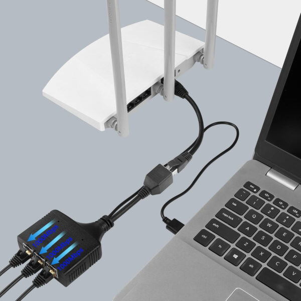 آداپتور شبکه 1 به 3 گیگابات مدل RJ45-s