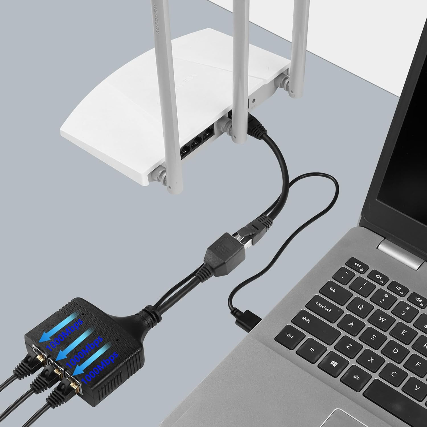 آداپتور شبکه 1 به 3 گیگابات مدل RJ45-s