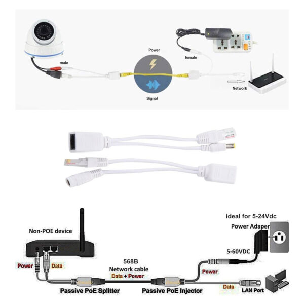 آداپتور POE مدل RJ45 بسته 4 عددی