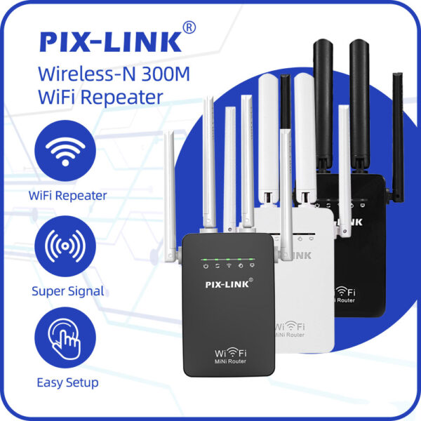 اکسس پوینت و گسترش دهنده محدوده بی‌سیم پیکس لینک مدل 3in1Wi-Fi09