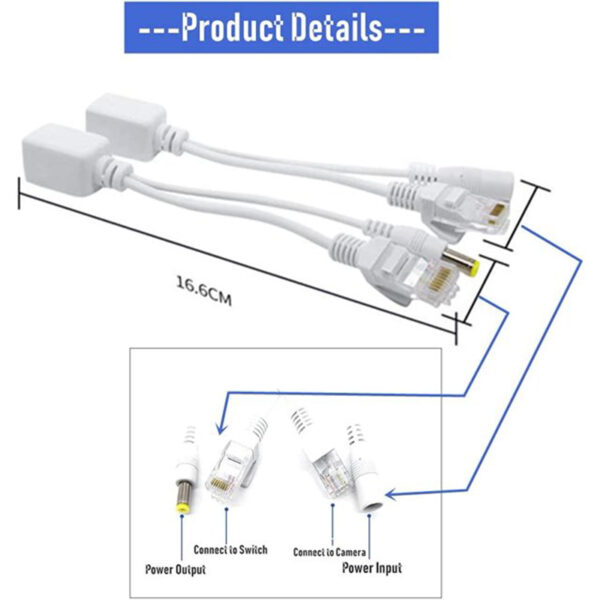 آداپتور POE مدل RJ45 بسته 4 عددی